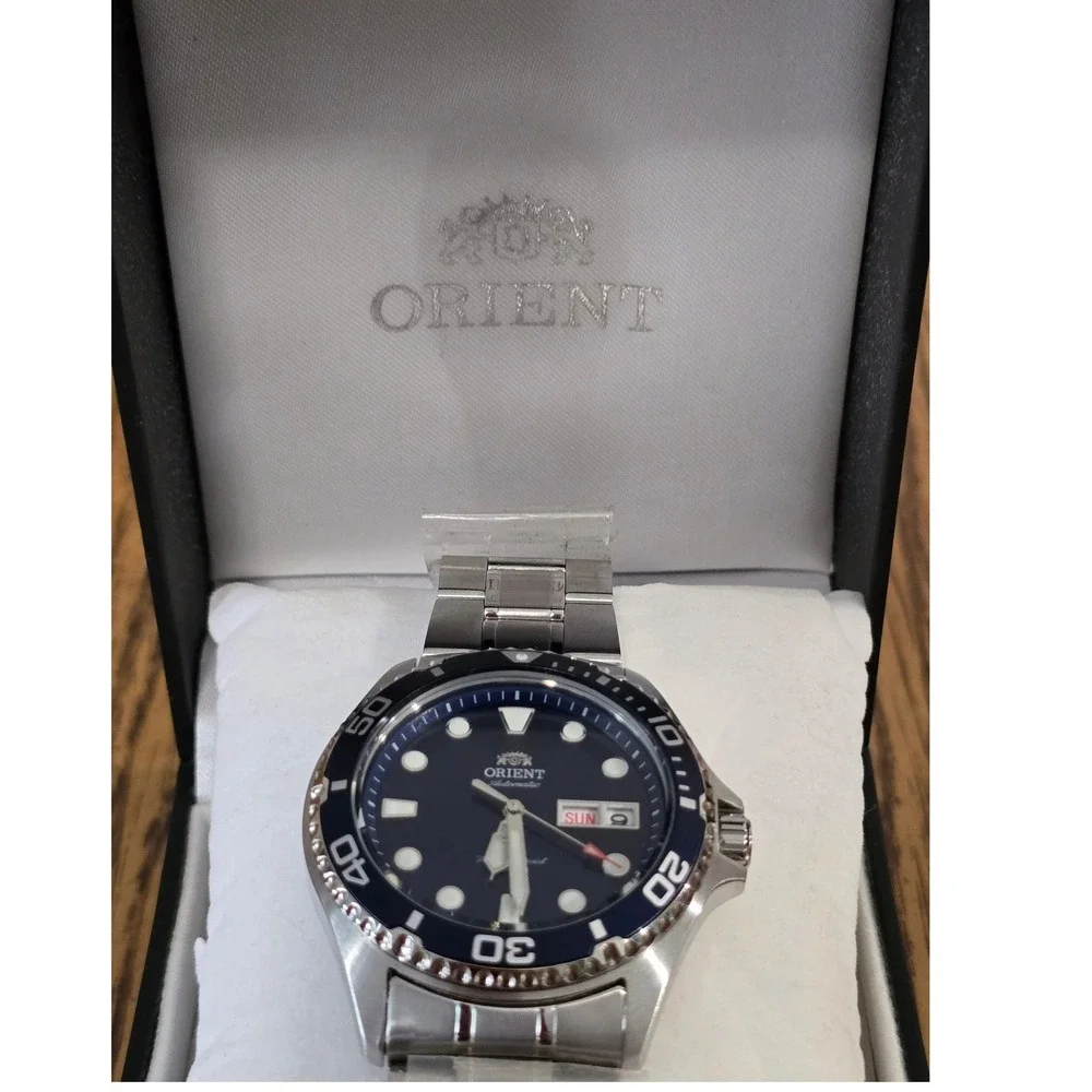 Orient AAO2 Automatic Blue Dive 41.5 mm Japanese Watch Sapphire Day Date Box